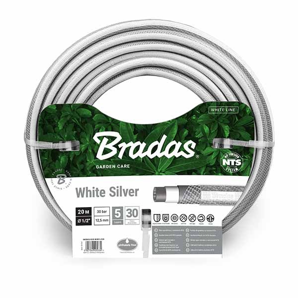 Шланг поливочний BRADAS NTS White Silver 3/4" 30 м (WWS3/430) - Фото 1