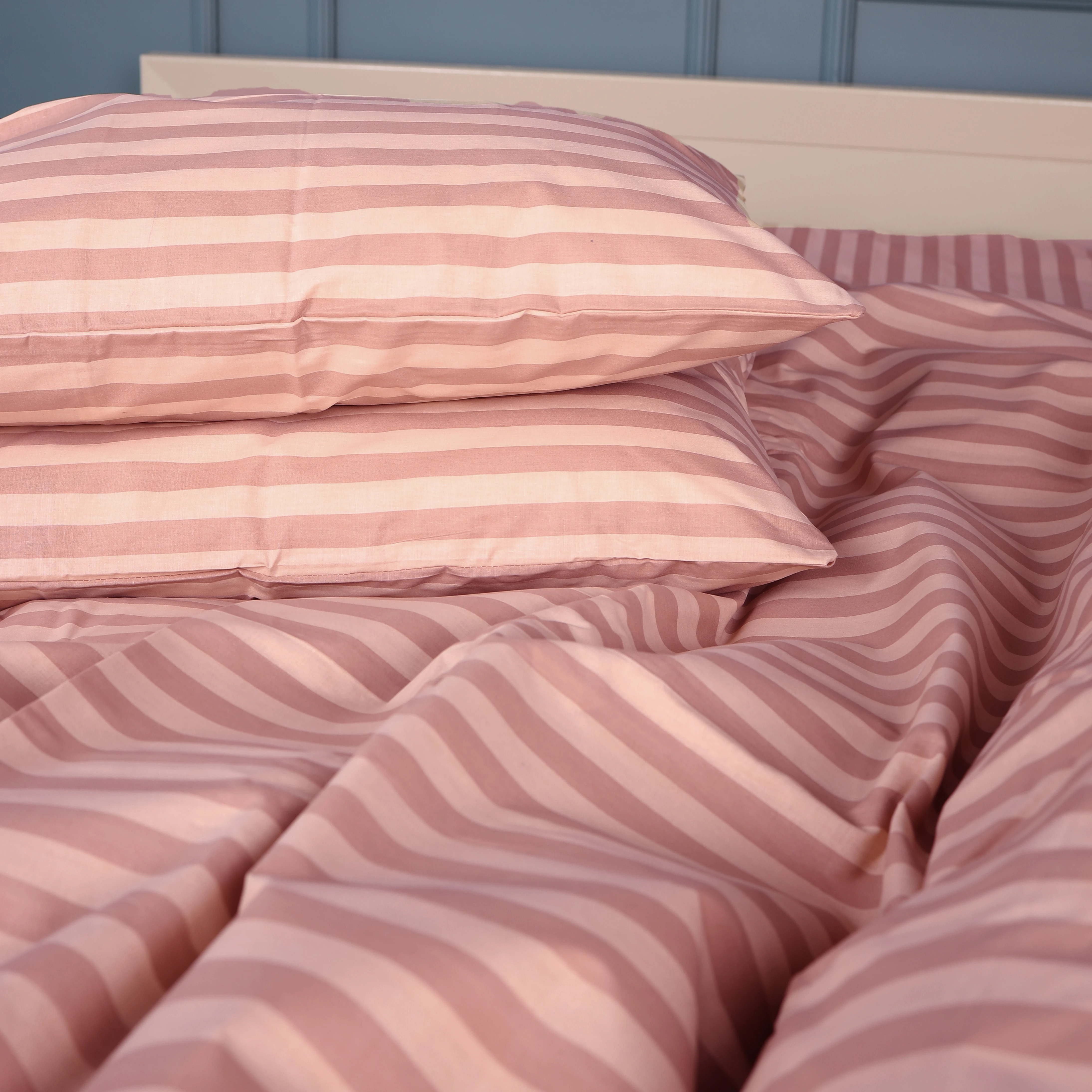 Наволочка MirSon Бязь 17-0773 Nude stripes 70х70 см (2200011152431) - Фото 1