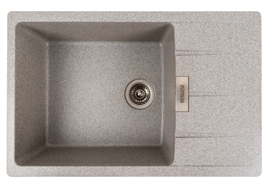 Мойка кухонная Platinum 7850 ROMA матовая (серая) - Фото 1