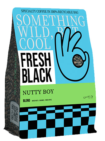 Кава в зернах Fresh Black blend Nutty Boy 200г - Фото 1