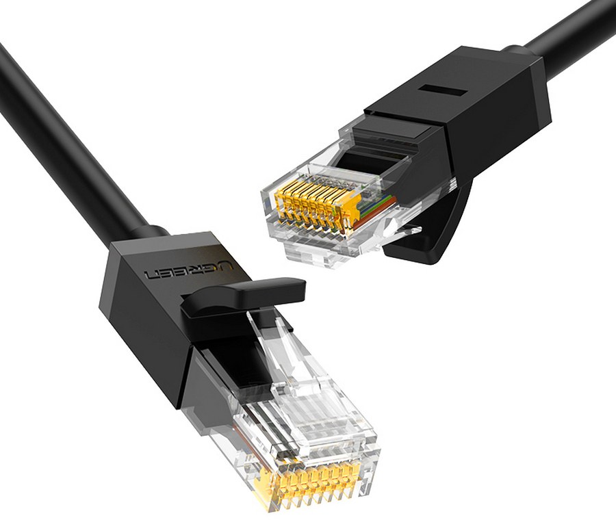 Кабель патч-корд UGREEN NW102 Cat 6 U/UTP Lan Cable 2m Black (20160) - Фото 1