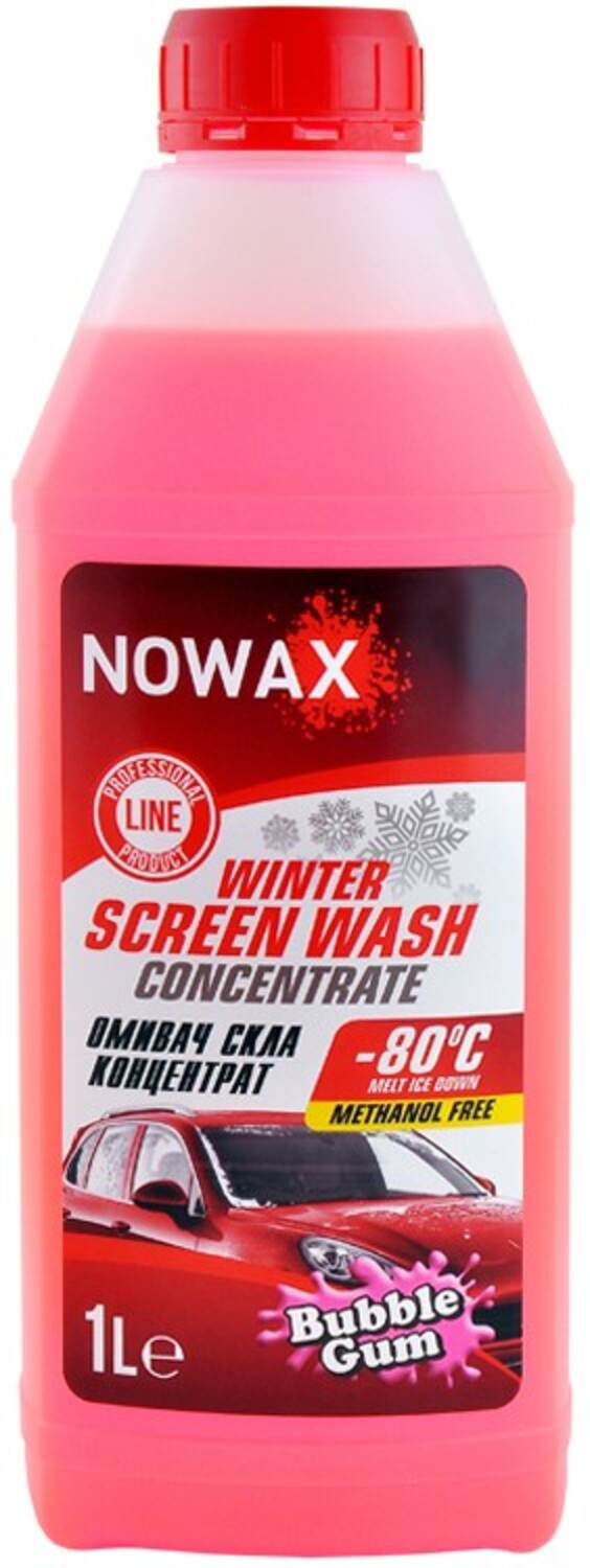 Омивач скла NOWAX Winter Screen Wash concentrate -80°C 1 л Bubble Gum (NX01171) - Фото 1