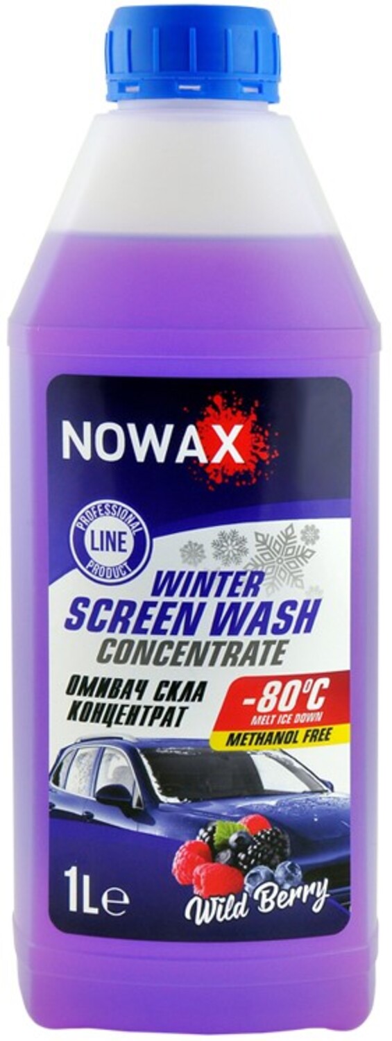 Омивач скла NOWAX Winter Screen Wash concentrate -80°C 1 л Wildberry (NX01172) - Фото 1