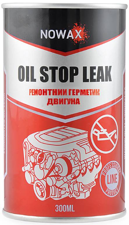 Герметик NOWAX масляної системи двигуна OIL STOP LEAK 300 ml (NX30210) - Фото 1