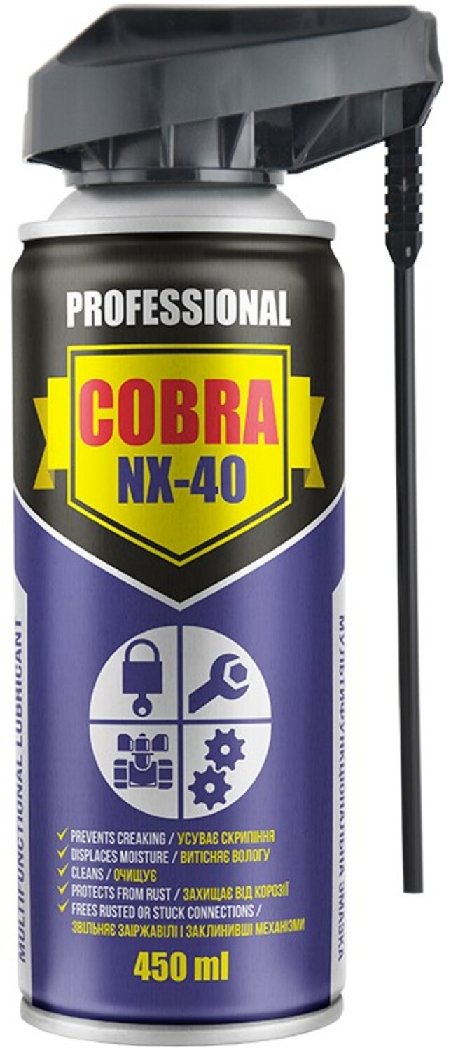 Мастило для авто Cobra MULTIFUNCTIONAL LUBRICANT PROFESSIONAL NX-40 450 мл (NX45600) - Фото 1