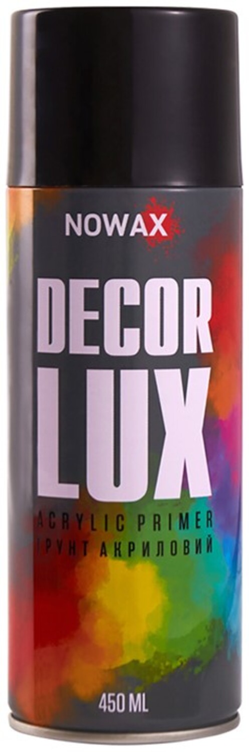 Грунтівка NOWAX акрилова spray 450 ml чорна (NX48049) - Фото 1