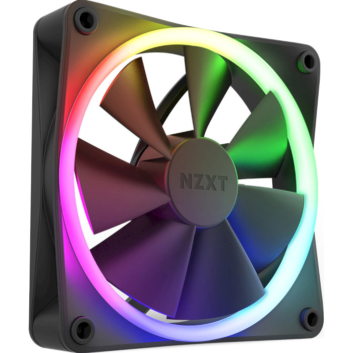 Корпусный вентилятор NZXT F120RGB Black (RF-R12SF-B1) - Фото 1