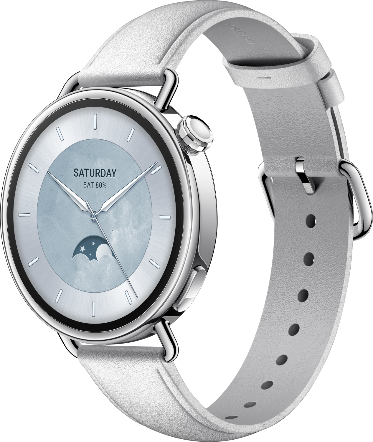 Смарт-часы Xiaomi Watch S4 41mm Leather Strap White - Фото 1