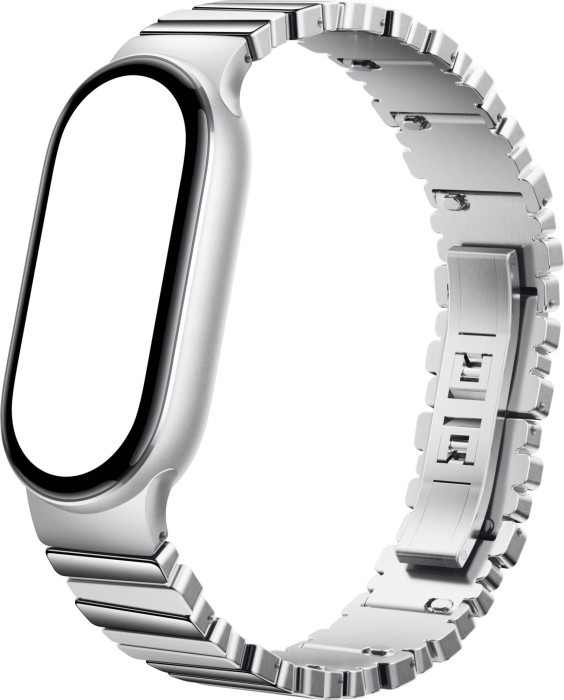 Ремешок для фитнес-браслета Xiaomi  for Band 10 Asymmetrical Metal Strap Silver (BHR07YHGL) - Фото 1