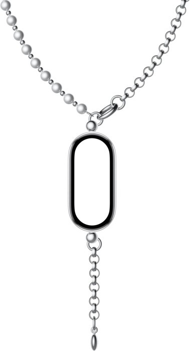 Ремешок для фитнес-браслета Xiaomi  for Band 10 Smart Band Pearl-chain Pendant Silver/Gray (BHR07YCGL) - Фото 1