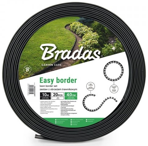 Лента газонная BRADAS Easy Border Set 4x1000 см Черный (OBEB4010SET) - Фото 1