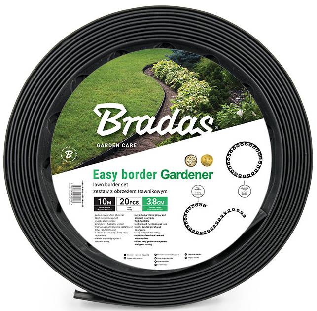 Лента газонная BRADAS EASY BORDER 50 мм 10 м черный (OBEB5010SET) - Фото 1