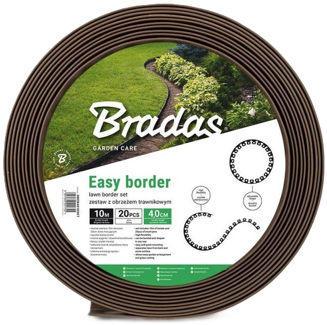 Лента газонная BRADAS Easy Border 4x1000 см Коричневый (OBEBR4010SET) - Фото 1