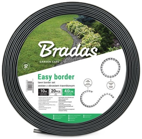 Лента газонная BRADAS Easy Border 4x1000 см Графит (OBEGY4010SET) - Фото 1