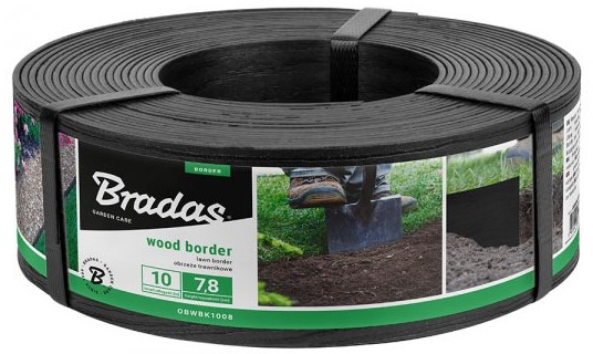 Купить Лента газонная BRADAS WOOD BORDER 78х2.8 мм 10 м Черный (OBWBK1008) - Фото 1 Лента газонная BRADAS WOOD BORDER 78х2.8 мм 10 м Черный (OBWBK1008) - Фото 1