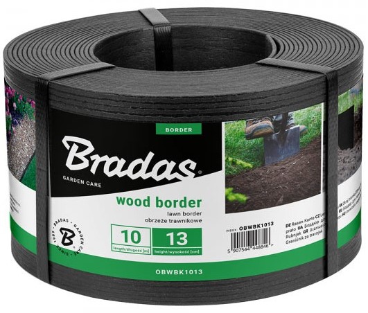 Купить Лента газонная BRADAS WOOD BORDER 130х2.8 мм 10 м Черный (OBWBK1013) - Фото 1 Лента газонная BRADAS WOOD BORDER 130х2.8 мм 10 м Черный (OBWBK1013) - Фото 1