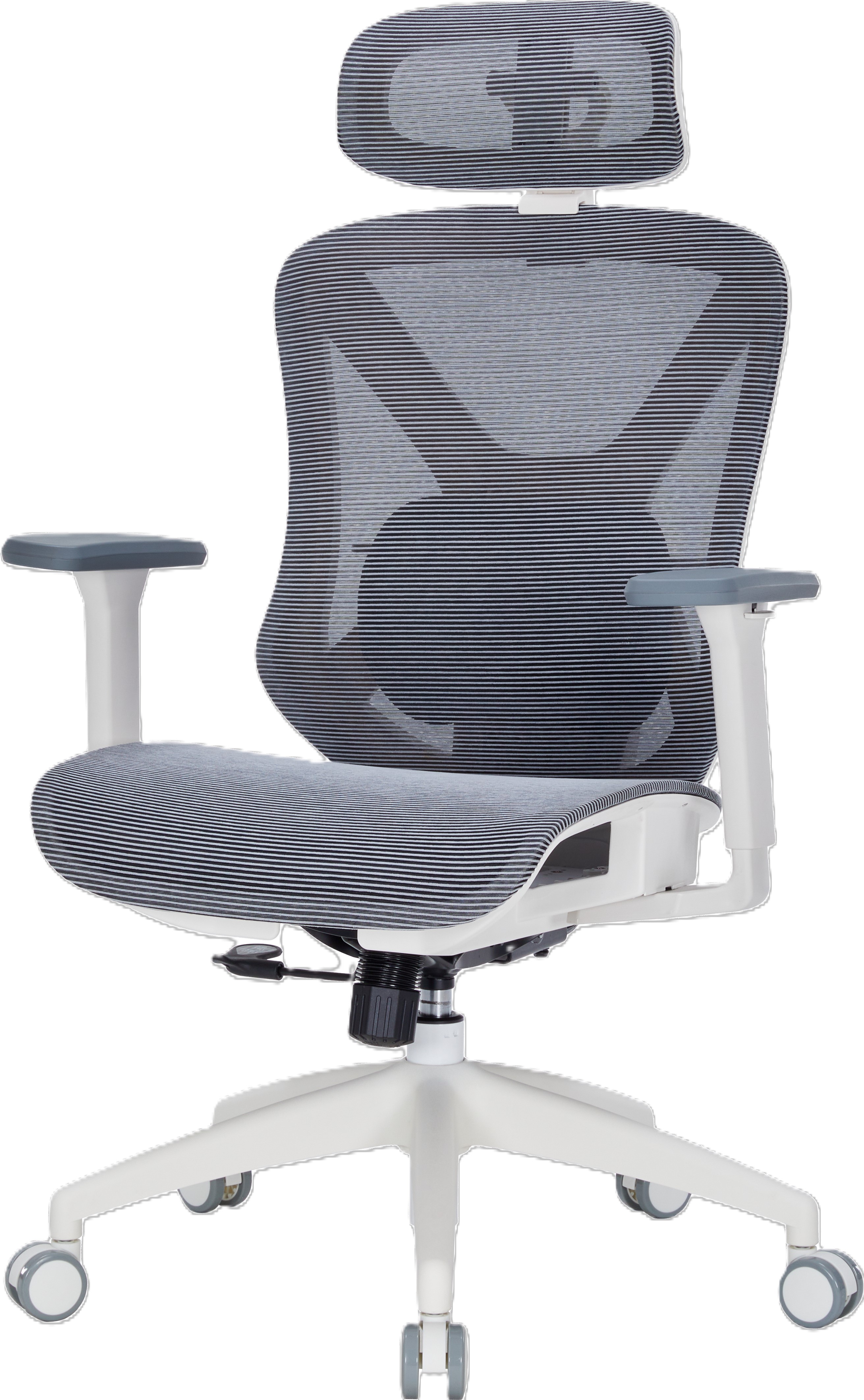 Крісло офісне OfficePro Atlas (OC630-W-DG-DG) White/Dark Gray - Фото 1
