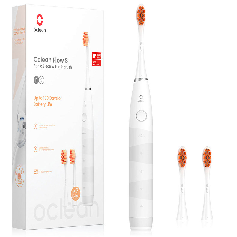 Зубная щетка электрическая Oclean Flow S Sonic Electric Toothbrush White (6970810552959) - Фото 1