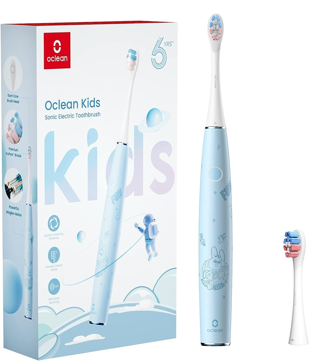 Зубная щетка электрическая Oclean Kids Electric Toothbrush Blue (6970810552379) - Фото 1