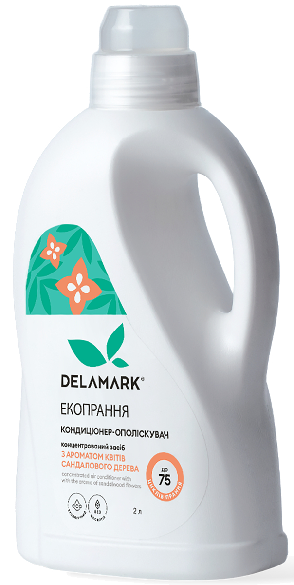 Ополіскувач для білизни DeLaMark з ароматом сандалового дерева 2 л (4820152331403) - Фото 1