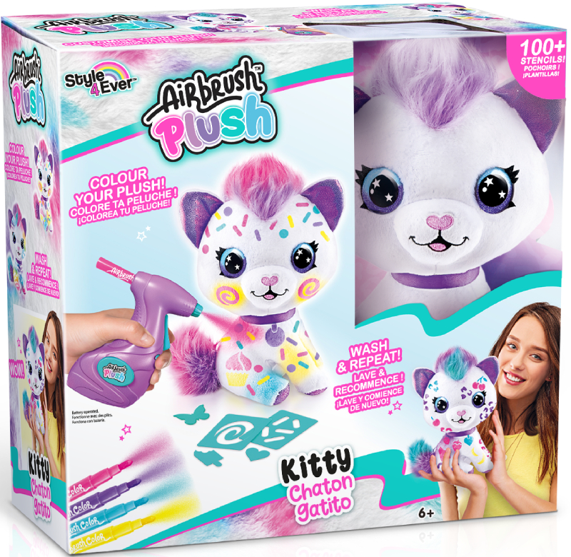 Набор для декупажа и росписи Canal Toys DIY AIRBRUSH PLUSH - Котенок (OFG272/1) - Фото 1