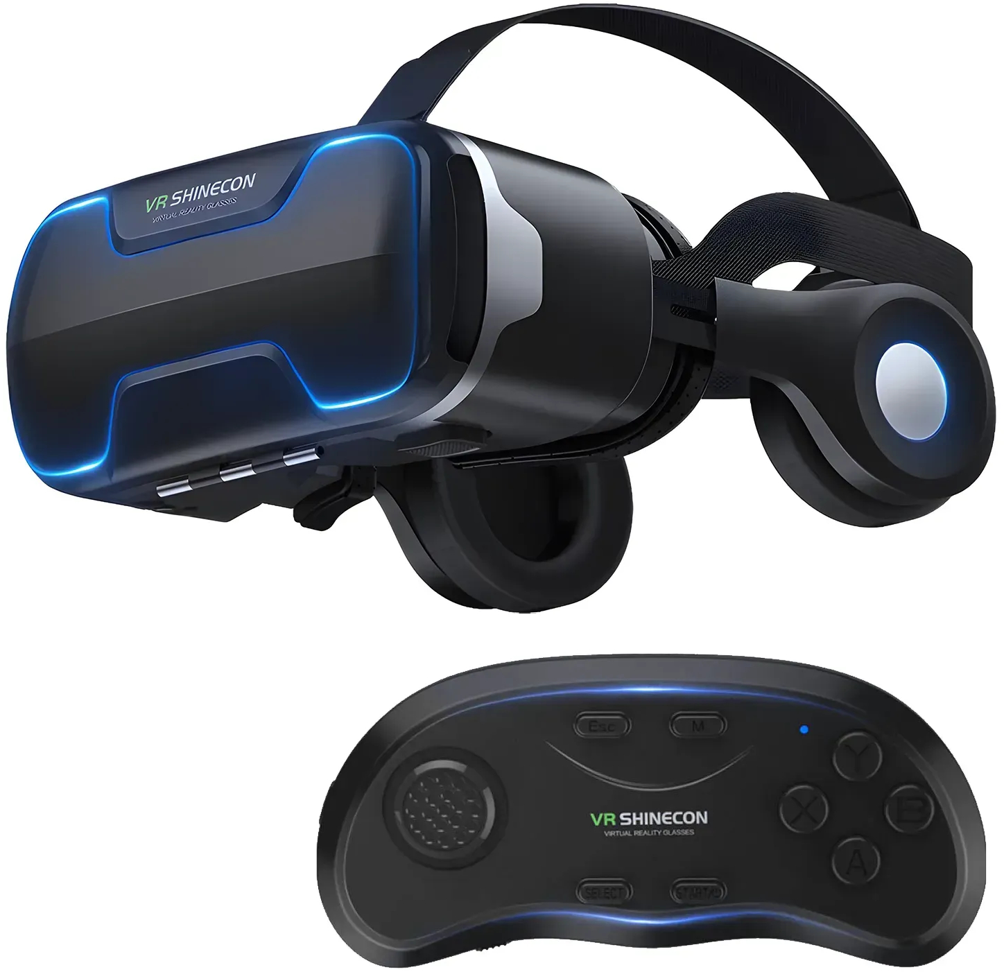 Окуляри віртуальної реальності Shinecon VR SC-G02ED + Джойстик Shinecon SC-B01 (SC-G02ED+SC-B01) - Фото 1