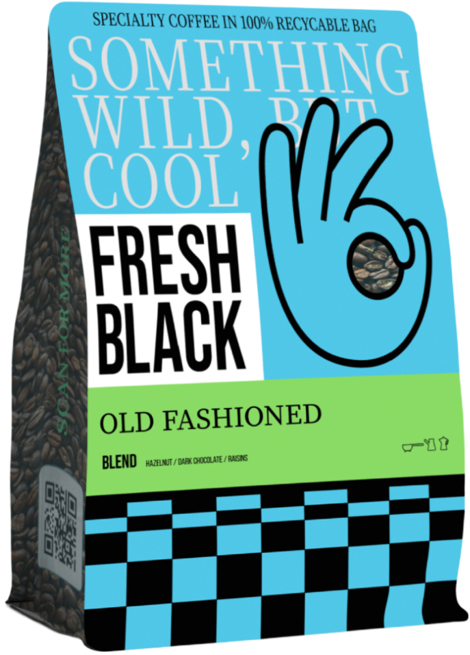 Кофе в зернах Fresh Black Old Fashioned 1кг - Фото 1