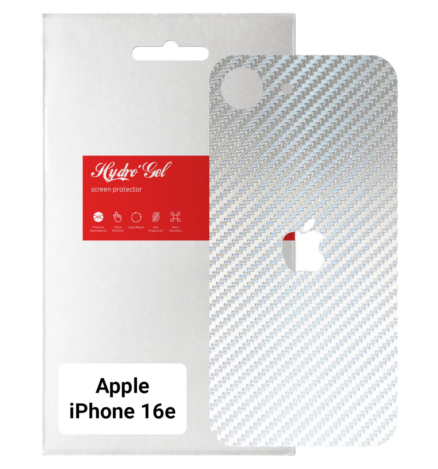 Защитная пленка для смартфона Armorstandart на заднюю панель for Apple iPhone 16e Carbone Silver (ARM85457) - Фото 1