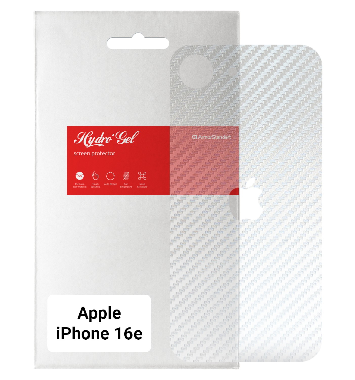 Защитная пленка для смартфона Armorstandart на заднюю панель for Aple iPhone 16e Carbone Transparent (ARM85458) - Фото 1