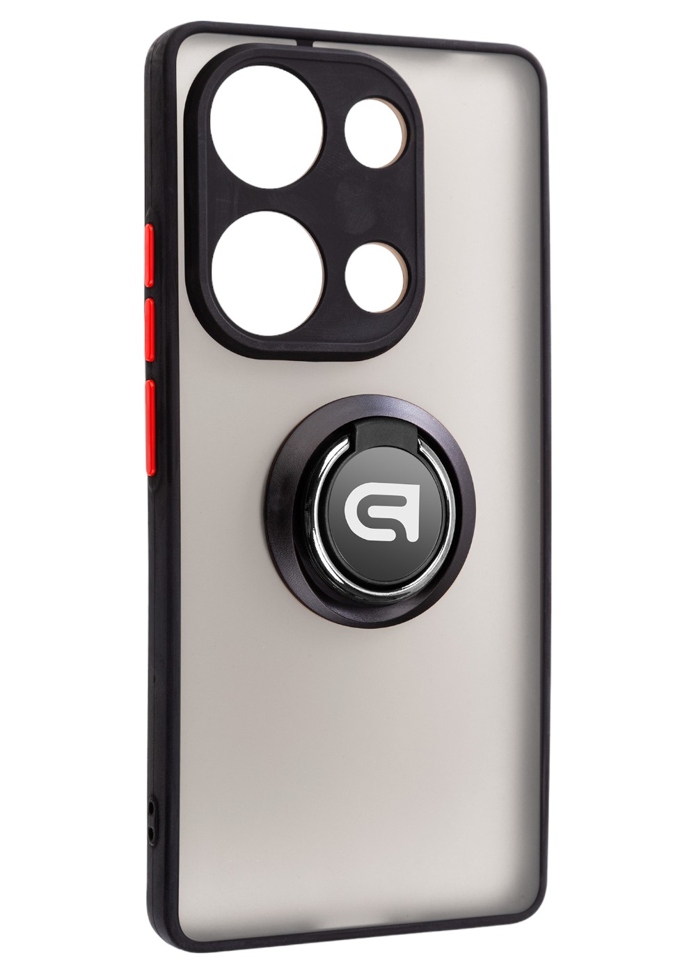 Чохол для смартфону Armorstandart Frosted Matte Ring for Xiaomi Redmi Note 13 Pro 4G Black (ARM75447) - Фото 1