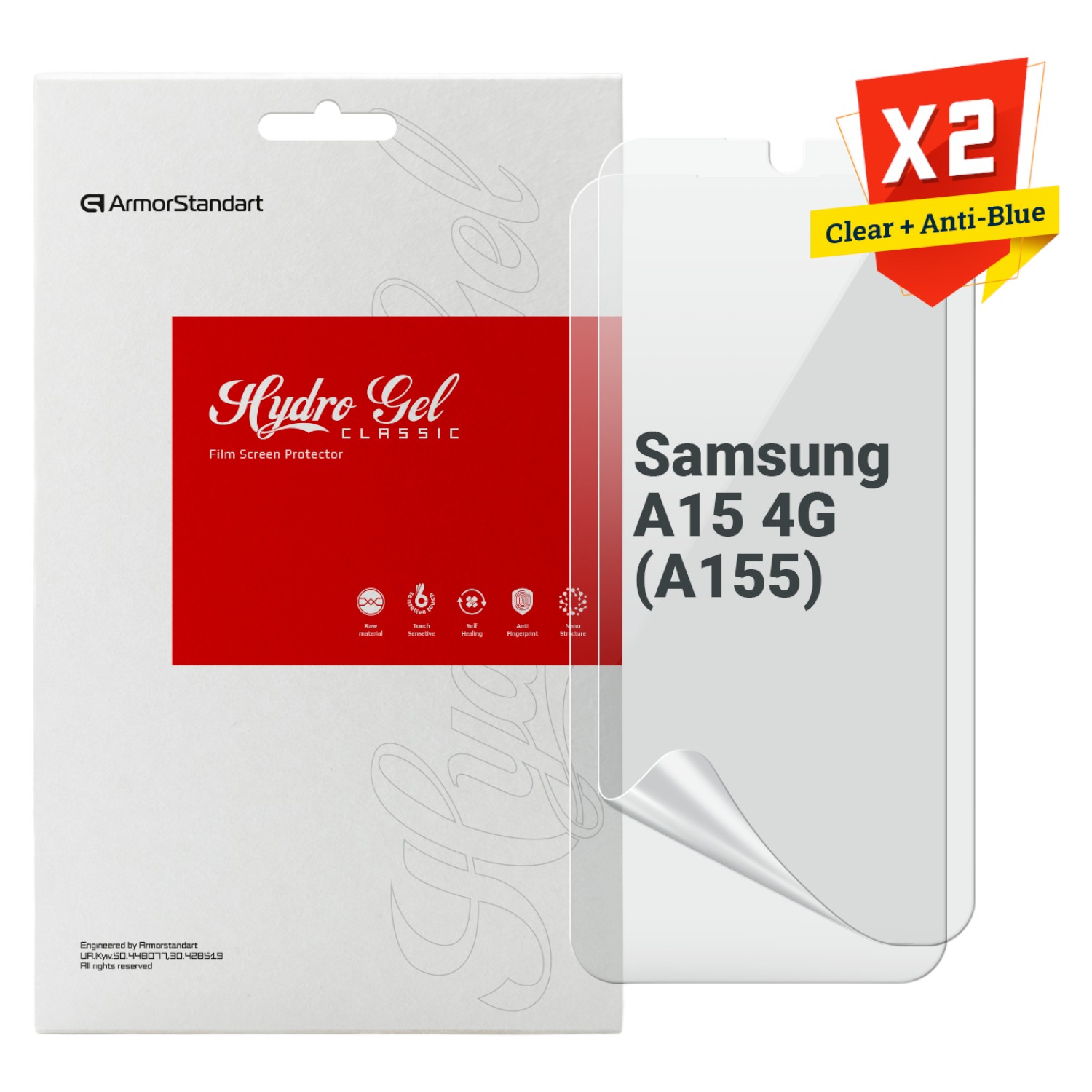 Защитная пленка для смартфона Armorstandart Clear + Anti-Blue for Samsung A15 4G (A155) (ARM80685) - Фото 1