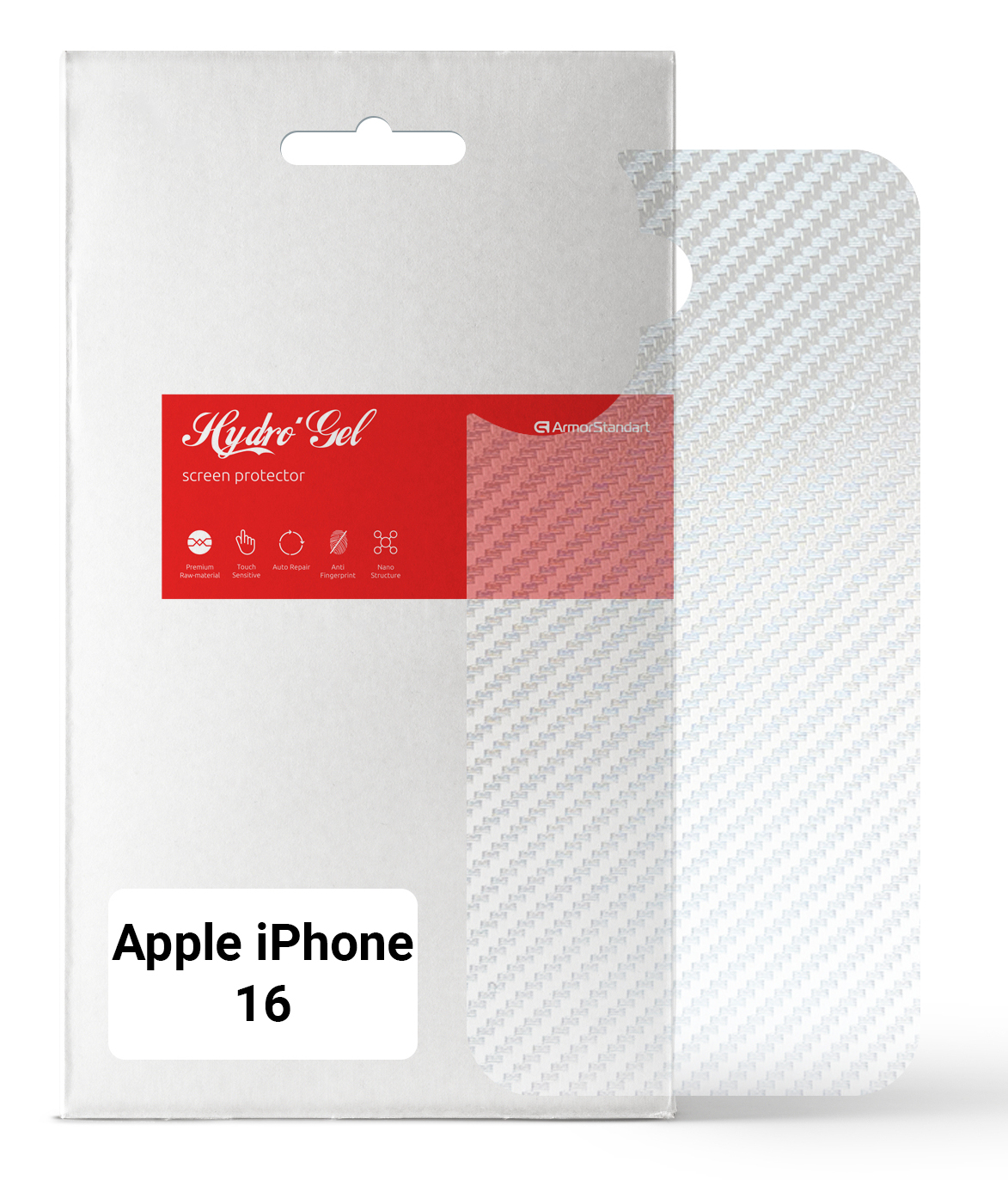 Защитная пленка для смартфона Armorstandart на заднюю панель for Apple iPhone 16 Carbone Transparent (ARM79603) - Фото 1