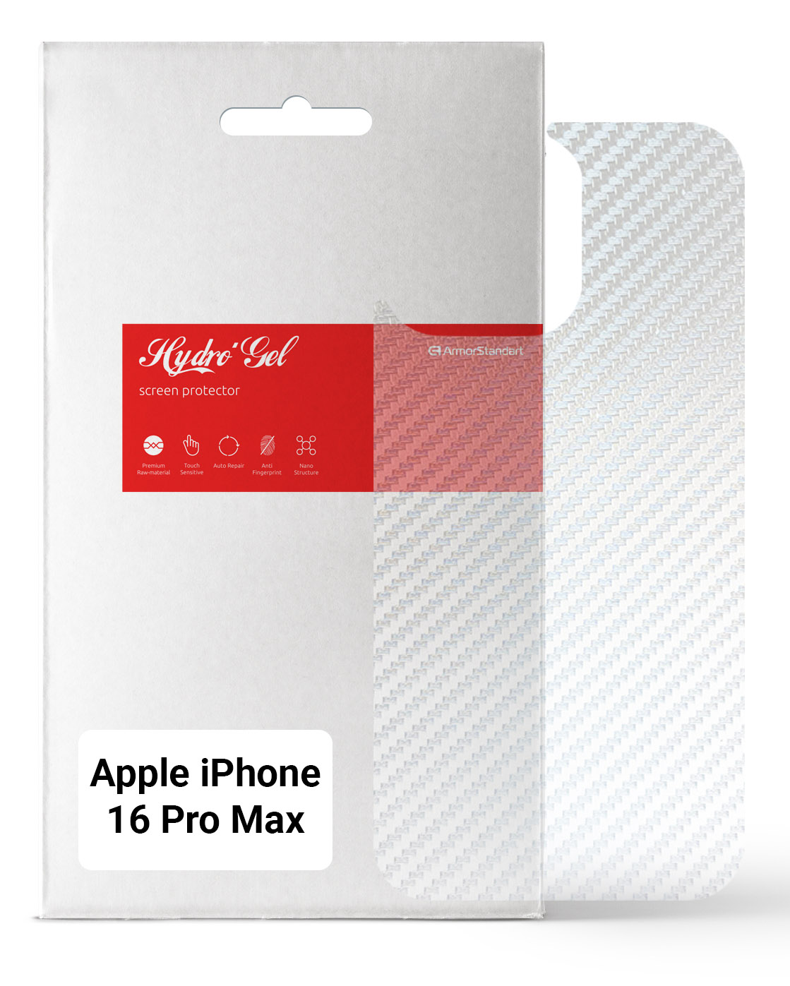 Защитная пленка для смартфона Armorstandart на заднюю панель for Apple iPhone 16 Pro Max Carbone Transparent (ARM79615) - Фото 1