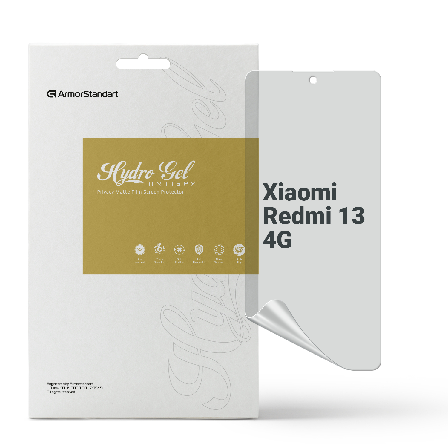 Защитная пленка для смартфона Armorstandart Anti-spy for Xiaomi Redmi 13 4G (ARM78286) - Фото 1