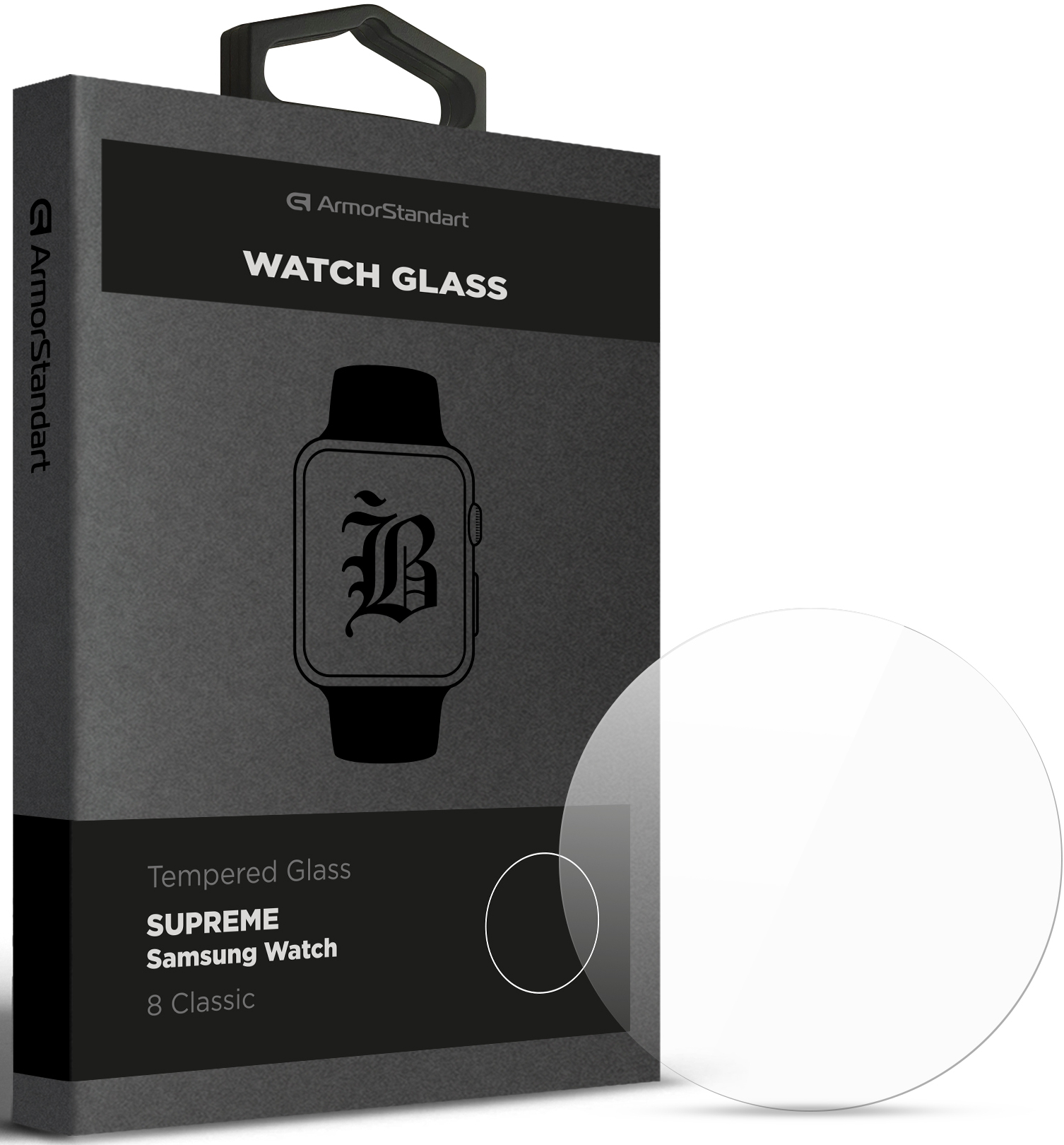 Защитное стекло для смарт-часов Armorstandart Supreme Black Icon for Samsung Watch 8 Classic (ARM88140) - Фото 1