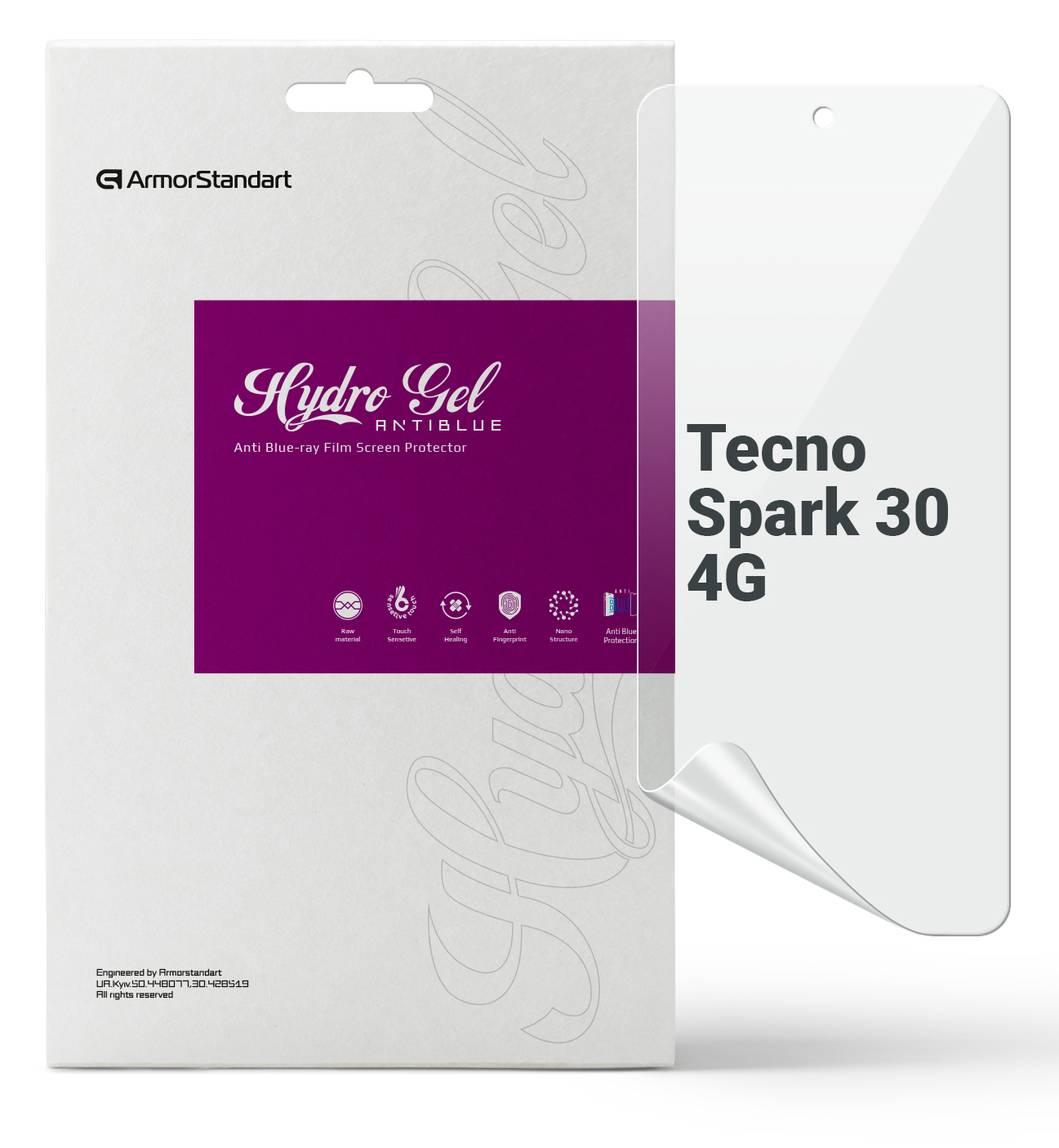 Защитная пленка для смартфона Armorstandart Anti-Blue for Tecno Spark 30 4G (ARM81387) - Фото 1