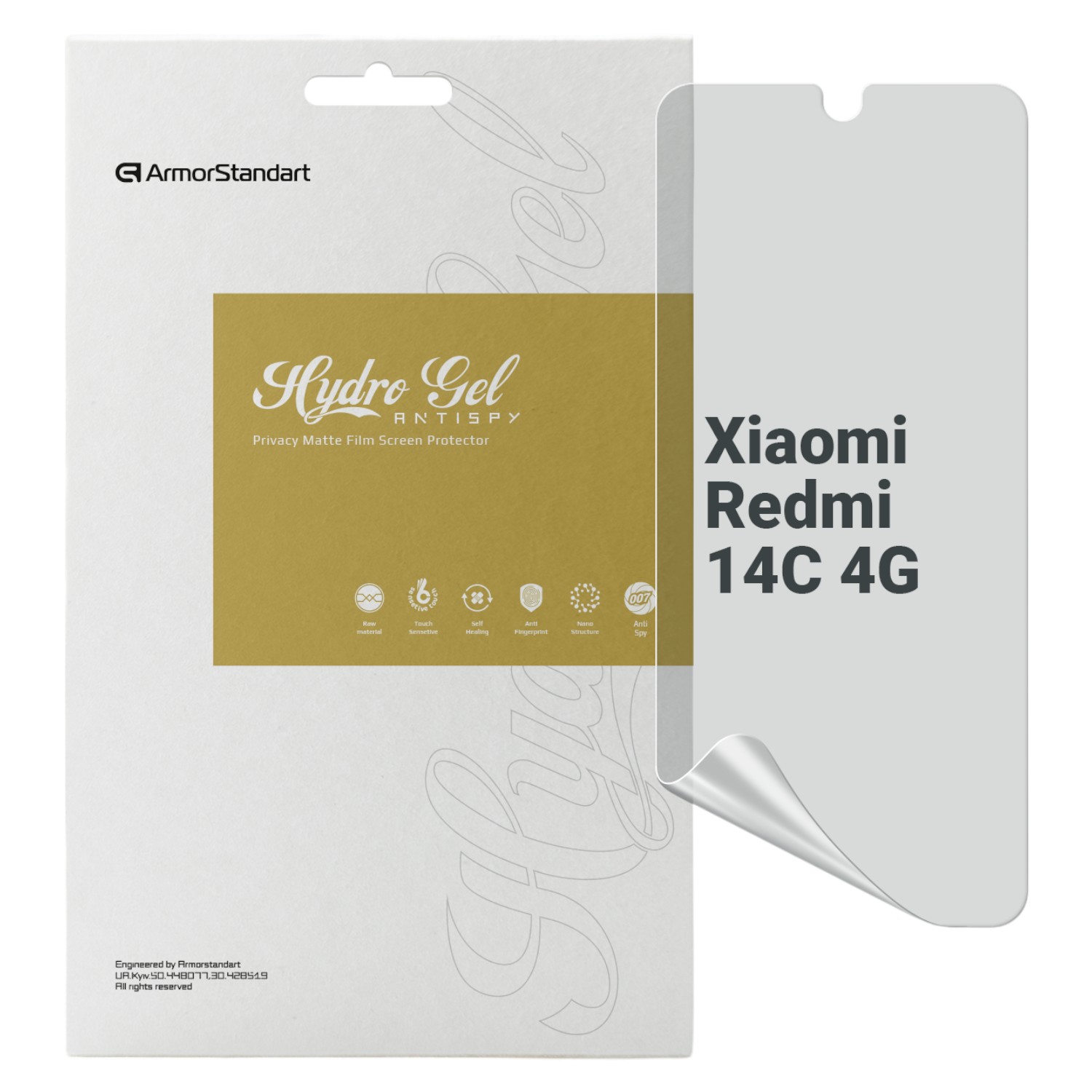 Защитная пленка для смартфона Armorstandart Anti-spy for Xiaomi Redmi 14C 4G/Poco C75 (ARM79314) - Фото 1
