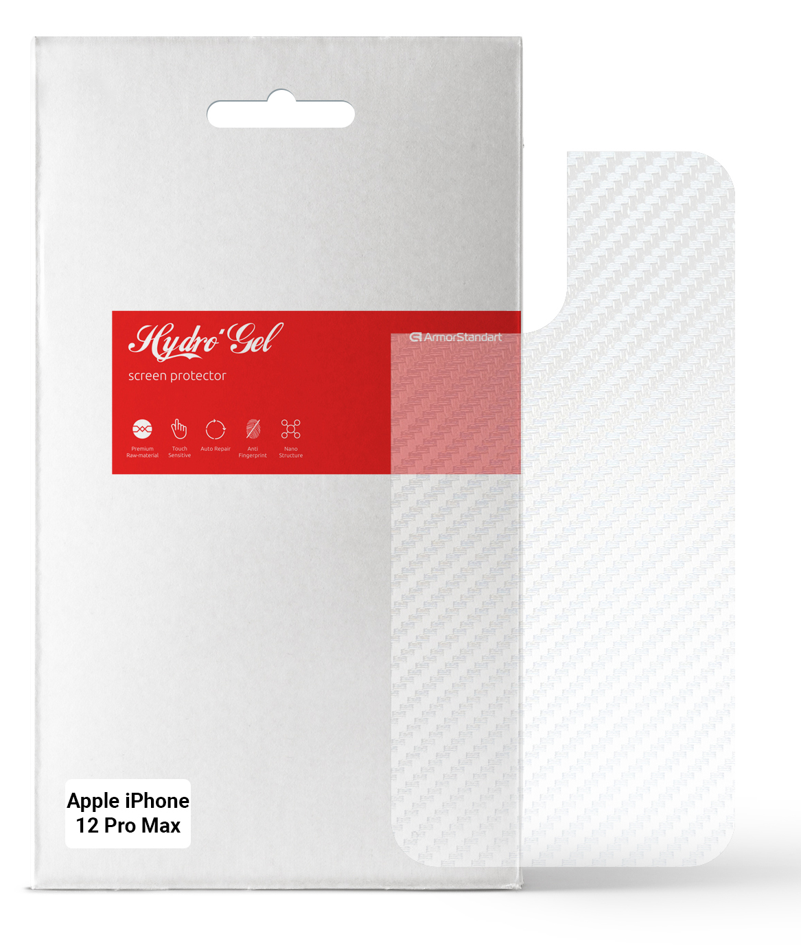 Защитная пленка для смартфона Armorstandart на заднюю панель for Apple iPhone 12 Pro Max Carbone Transparent (ARM61073) - Фото 1