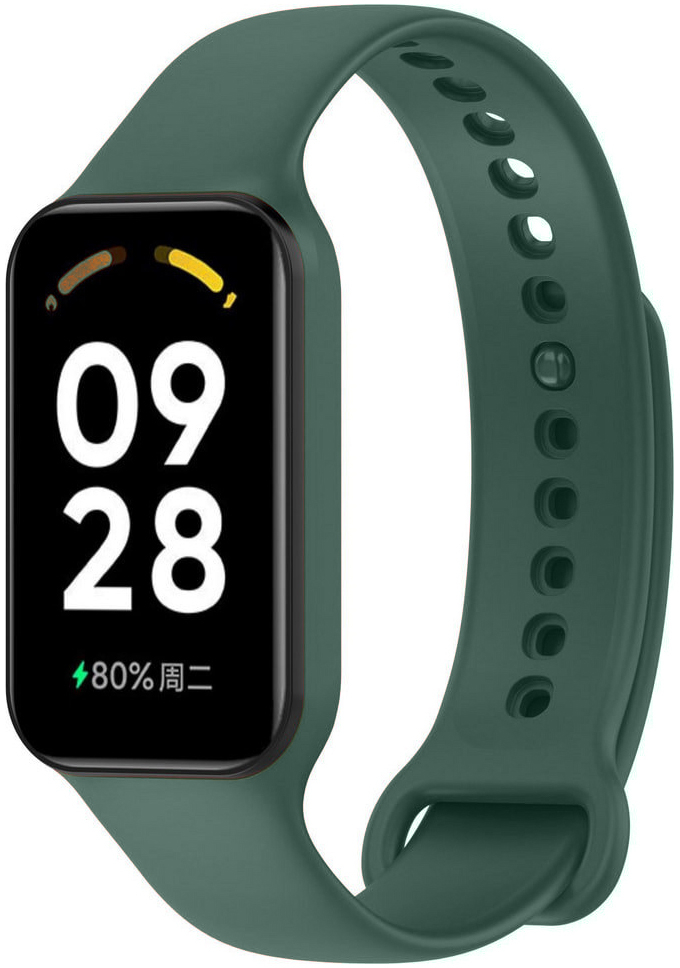 Ремешок для фитнес-браслета Armorstandart for Xiaomi Mi Band 8 Active / Redmi Smart Band 2 Dark Green (ARM73996) - Фото 1