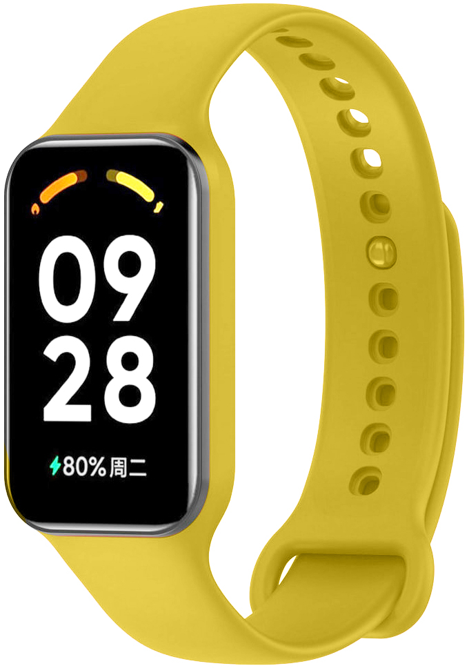 Ремешок для фитнес-браслета Armorstandart for Xiaomi Mi Band 8 Active / Redmi Smart Band 2 Yellow (ARM74002) - Фото 1