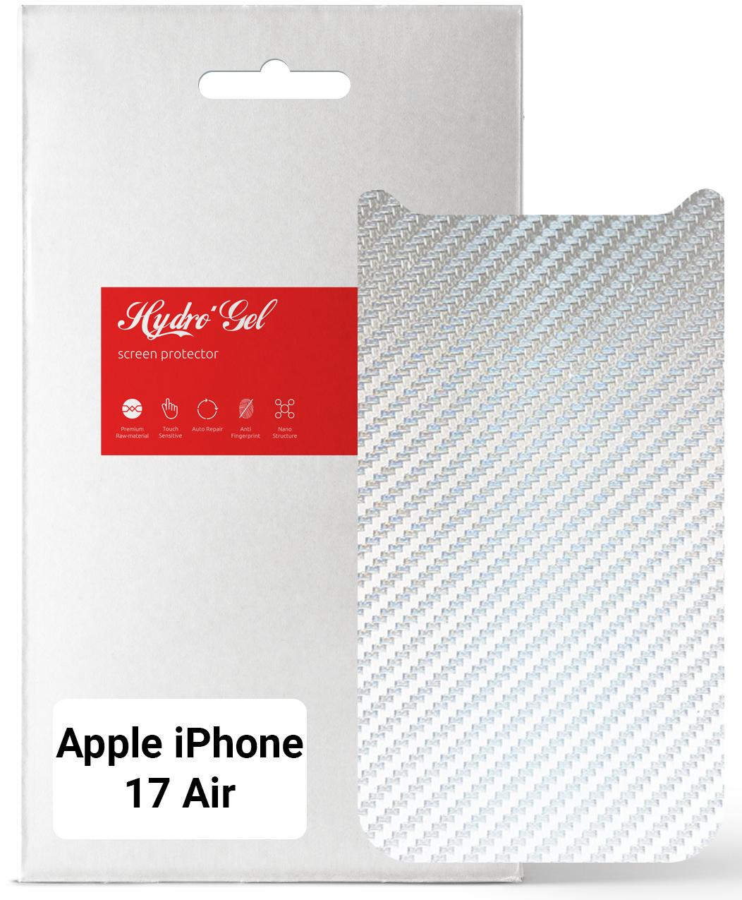 Захисна плівка для смартфону Armorstandart на задню панель for Apple iPhone 17 Air Carbone Silver (ARM86204) - Фото 1