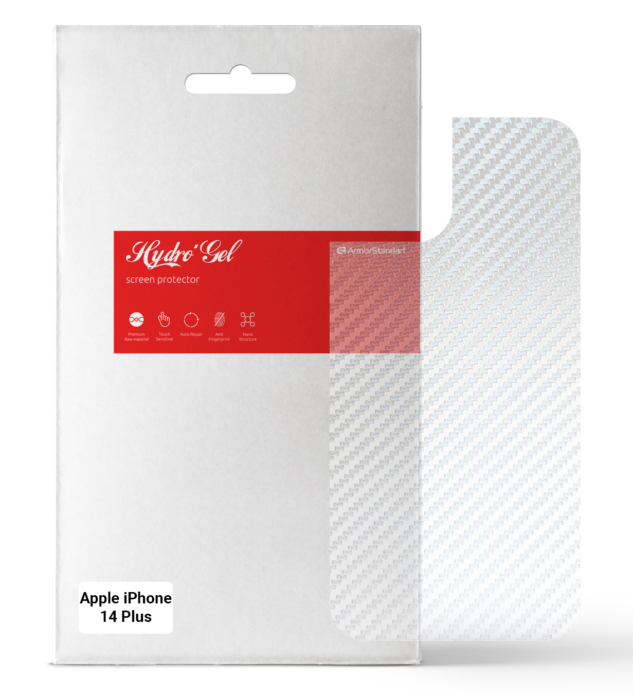Защитная пленка для смартфона Armorstandart на заднюю панель for Apple iPhone 14 Plus Carbone Transparent (ARM64968) - Фото 1