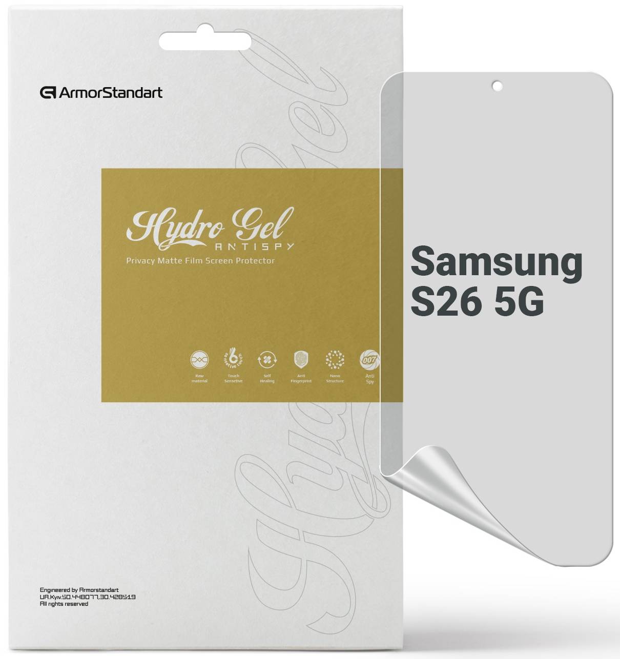 Захисна плівка для смартфону Armorstandart Anti-spy for Samsung Galaxy S26 5G (ARM88729) - Фото 1