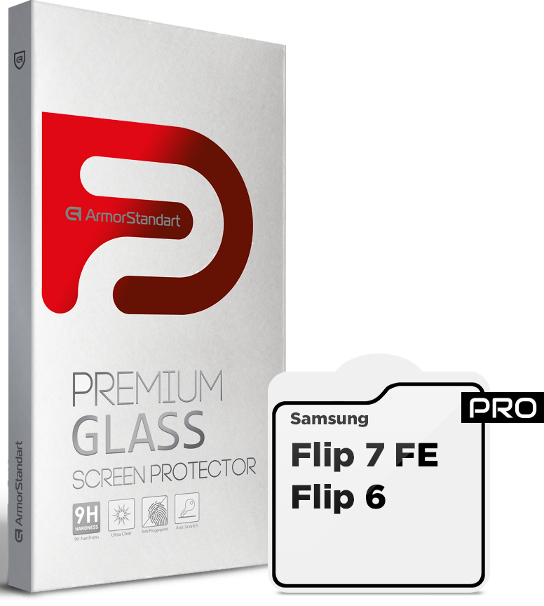 Защитное стекло для смартфона ArmorStandart Pro на внешний дисплей for Samsung Flip 7 FE / Flip 6 (ARM88010) - Фото 1