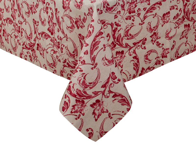 Скатертина прямокутна Lefard Ornamental бордо 140х180 см (715-433) - Фото 1