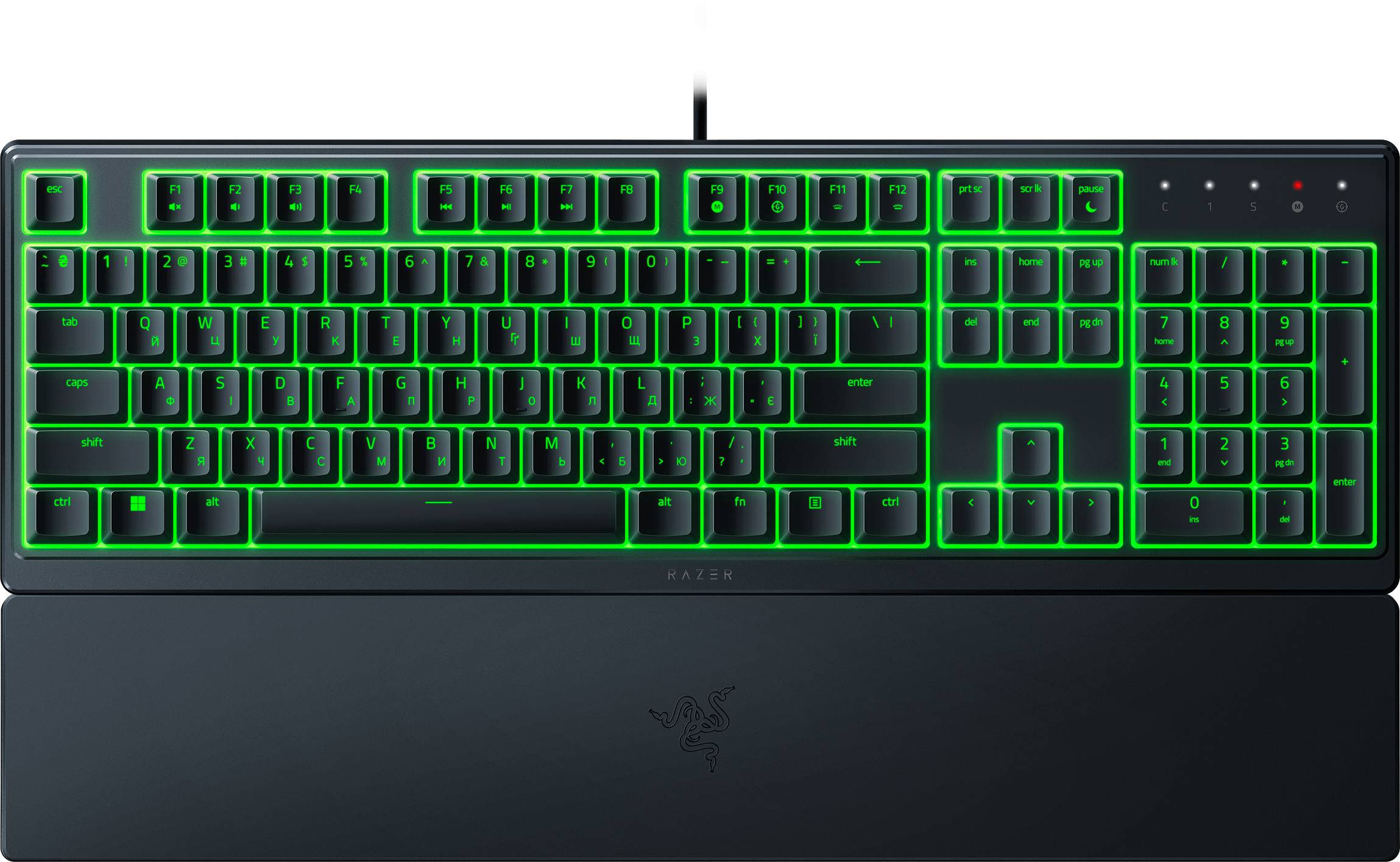Клавиатура проводная игровая Razer Ornata V3 X UKR USB Black (RZ03-04471900-R371) - Фото 1