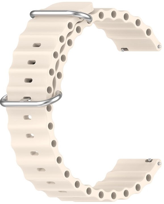Ремешок для смарт-часов BeCover Wave Style (20mm) for Samsung Galaxy Watch 7 40/44mm/7 FE/6/6 Classic/5/5 Pro/4/4 Classic/Watch 3 (41mm) Beige (714138) - Фото 1