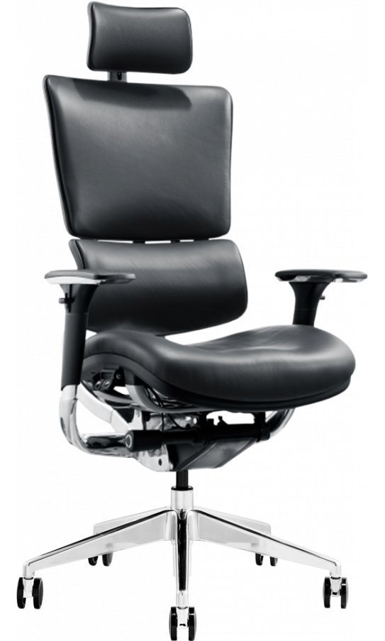 Крісло офісне GT Racer X-807 Leather Black (P-02) - Фото 1