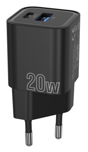 Сетевое зарядное устройство Proove Silicone Power Plus 20W (Type-C + USB) (WCSP2011001) - Фото 1