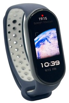 Ремешок для фитнес-браслета BeCover Vents Style for Xiaomi Mi Smart Band 9 Blue-White (711987) - Фото 1